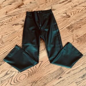Zara Faux Leather Bootcut Pants